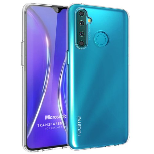 Microsonic Realme 5 Pro Kılıf Transparent Soft Beyaz