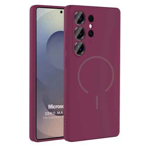 Microsonic Samsung Galaxy S25 Ultra Kılıf Zeno MagSafe Mürdüm