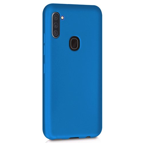 Microsonic Matte Silicone Samsung Galaxy M11 Kılıf Mavi