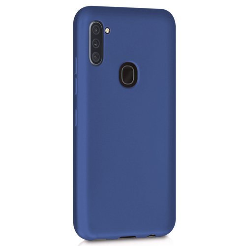 Microsonic Matte Silicone Samsung Galaxy M11 Kılıf Lacivert