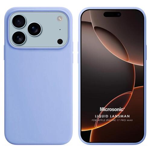 Microsonic Apple iPhone 17 Pro Max Kılıf Liquid Lansman Silikon Mavi