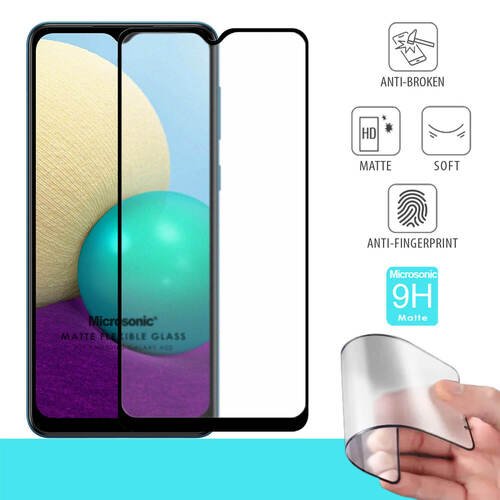 Microsonic Samsung Galaxy A02 Seramik Matte Flexible Ekran Koruyucu Siyah