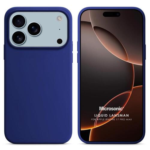 Microsonic Apple iPhone 17 Pro Max Kılıf Liquid Lansman Silikon Lacivert