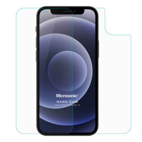 Microsonic Apple iPhone 12 Ön + Arka Nano Cam Ekran Koruyucu