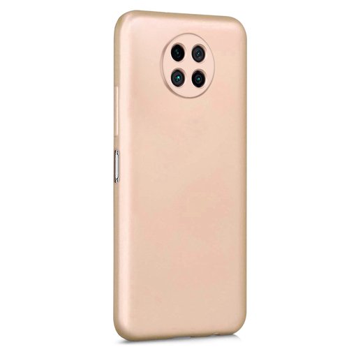 Microsonic Matte Silicone Xiaomi Redmi Note 9 5G Kılıf Gold