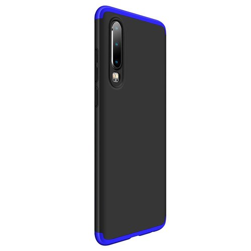 Microsonic Huawei P30 Kılıf Double Dip 360 Protective Siyah Mavi