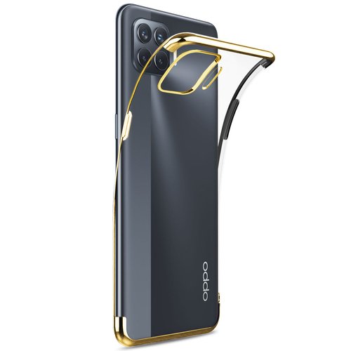 Microsonic Oppo Reno 4 Lite Kılıf Skyfall Transparent Clear Gold