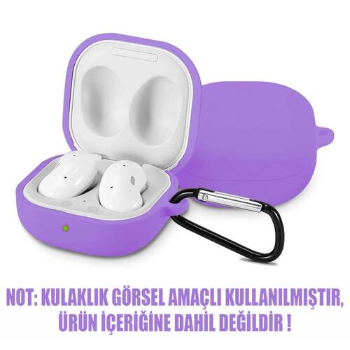 Microsonic Samsung Galaxy Buds 2 Mat Silikon Kılıf Lila