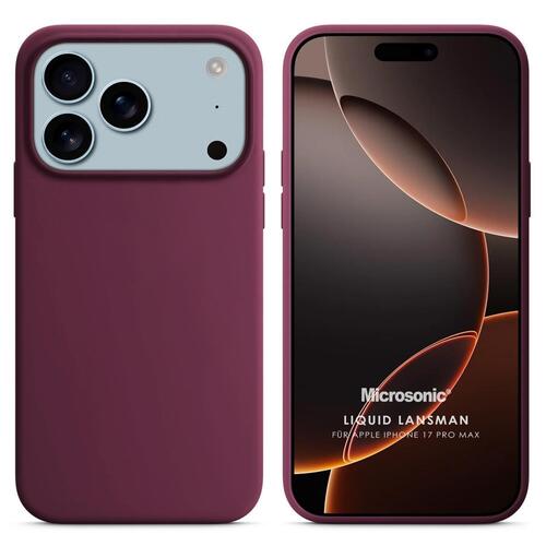 Microsonic Apple iPhone 17 Pro Max Kılıf Liquid Lansman Silikon Bordo