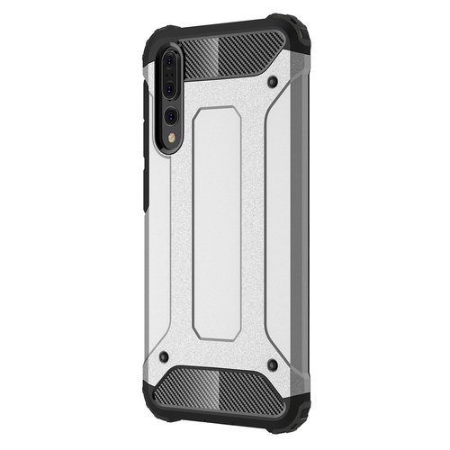 Microsonic Huawei P20 Pro Kılıf Rugged Armor Gümüş