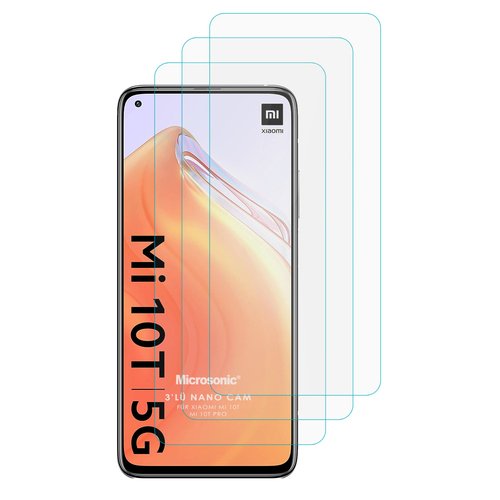 Microsonic Xiaomi Mi 10T Screen Protector Nano Glass Cam Ekran Koruyucu (3 Pack)