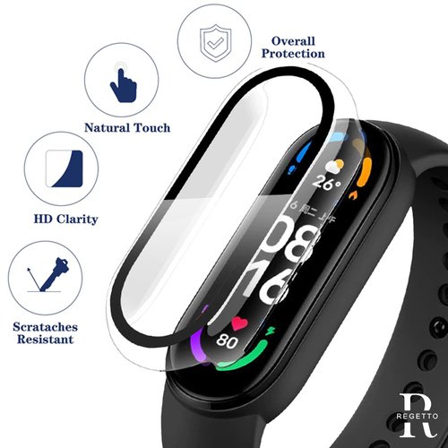 Microsonic Xiaomi Mi Band 7 Kılıf Clear Premium Slim WatchBand Şeffaf