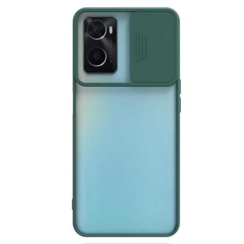 Microsonic Oppo A36 Kılıf Slide Camera Lens Protection Koyu Yeşil