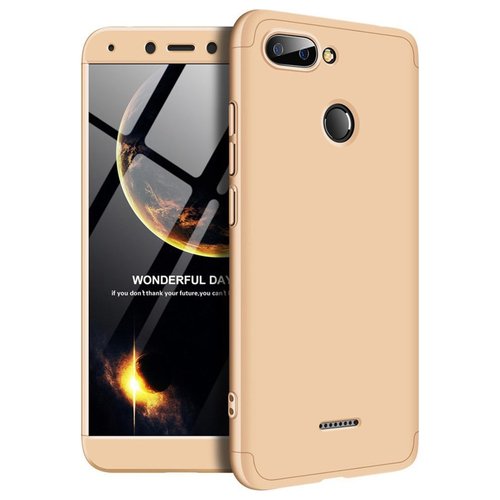 Microsonic Xiaomi Redmi 6 Kılıf Double Dip 360 Protective Gold