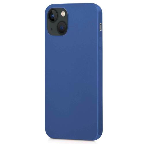Microsonic Matte Silicone Apple iPhone 13 Kılıf Lacivert