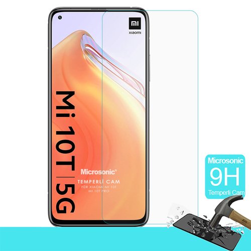 Microsonic Xiaomi Mi 10T Tempered Glass Cam Ekran Koruyucu