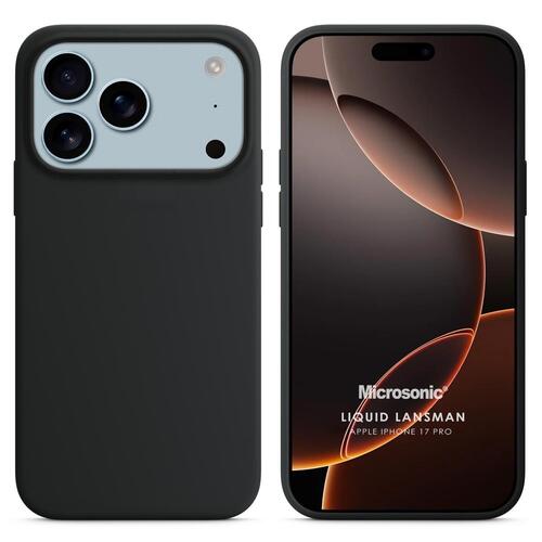 Microsonic Apple iPhone 17 Pro Kılıf Liquid Lansman Silikon Siyah