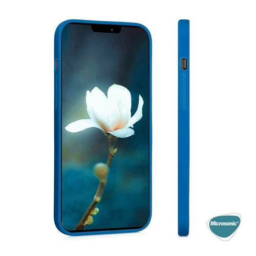 Microsonic Matte Silicone Apple iPhone 13 Kılıf Kırmızı