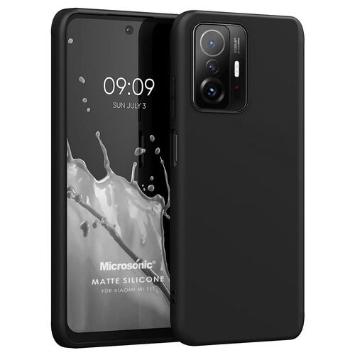 Microsonic Matte Silicone Xiaomi Mi 11T Pro Kılıf Siyah