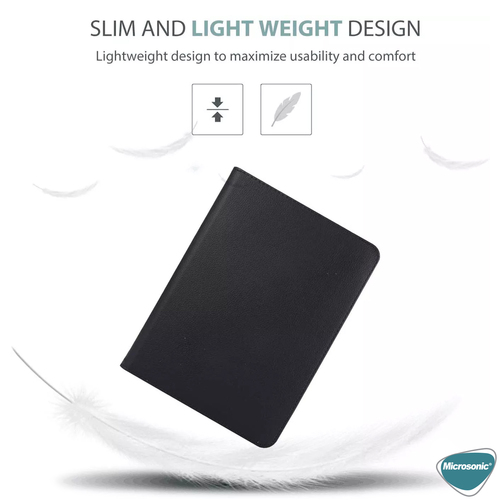 Microsonic Apple iPad Pro 13 2025 Kılıf (A3360-A3361) 360 Rotating Stand Deri Kırmızı