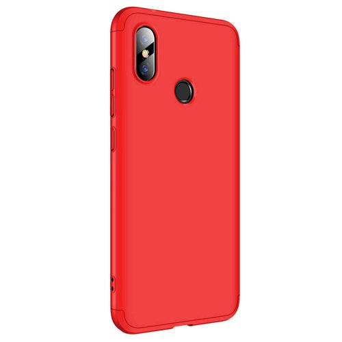 Microsonic Xiaomi Redmi Note 6 Pro Kılıf Double Dip 360 Protective Kırmızı