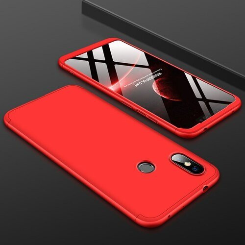 Microsonic Xiaomi Redmi Note 6 Pro Kılıf Double Dip 360 Protective Kırmızı