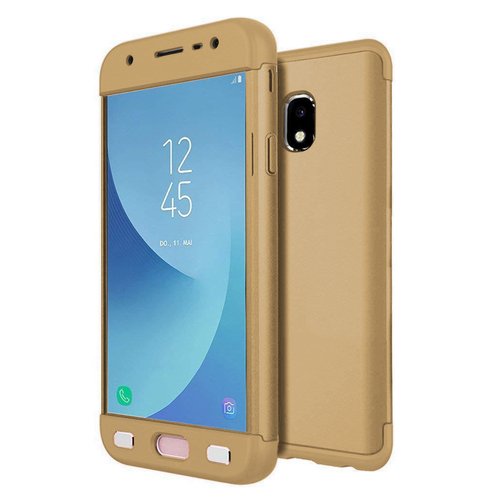 Microsonic Samsung Galaxy J5 Pro Kılıf Double Dip 360 Protective Gold