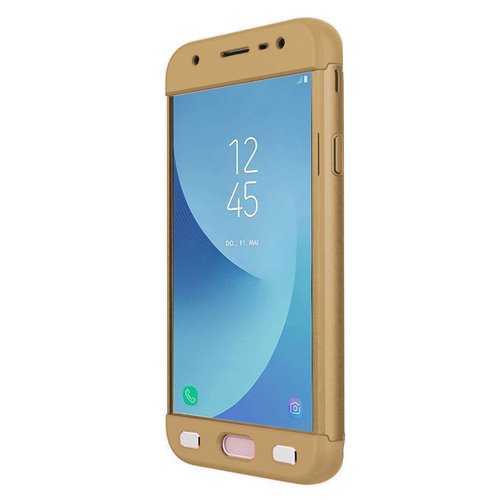 Microsonic Samsung Galaxy J5 Pro Kılıf Double Dip 360 Protective Gold