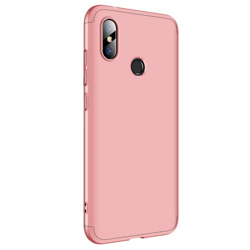 Microsonic Xiaomi Redmi Note 6 Pro Kılıf Double Dip 360 Protective Rose Gold