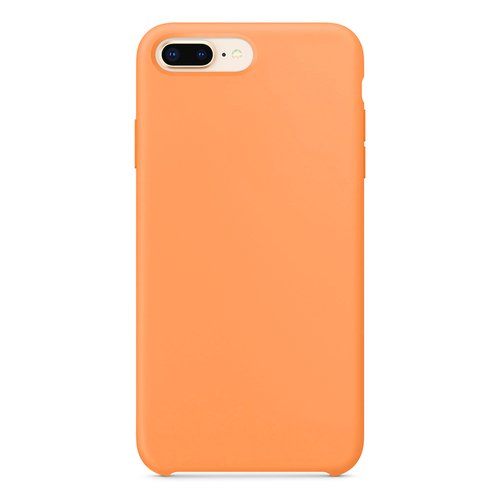 Microsonic Apple iPhone 8 Plus Kılıf Liquid Lansman Silikon Papaya