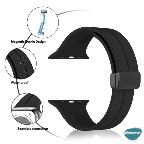 Microsonic Apple Watch Ultra 3 Kordon Ribbon Line Siyah