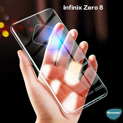 Microsonic Infinix Zero 8 Kılıf Transparent Soft Beyaz