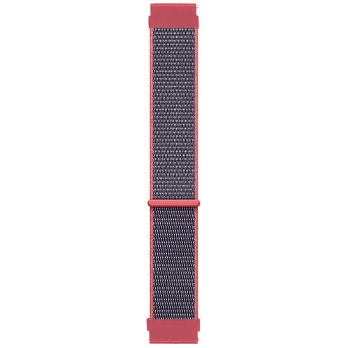 Microsonic Amazfit Bip 3 Hasırlı Kordon Woven Sport Loop Koyu Pembe