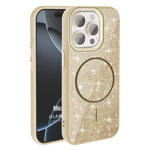 Microsonic Apple iPhone 15 Pro Max Kılıf GlamGrip Luxe Gold