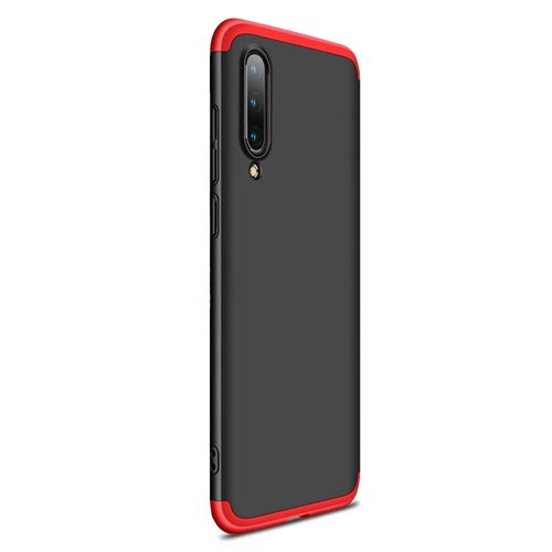 Microsonic Xiaomi Mi 9 Kılıf Double Dip 360 Protective Siyah Kırmızı