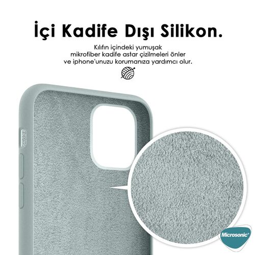 Microsonic Apple iPhone 17 Pro Kılıf Liquid Lansman Silikon Koyu Yeşil