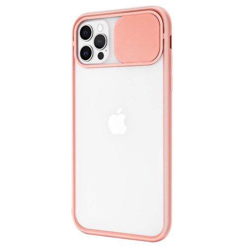 Microsonic Apple iPhone 12 Pro Max Kılıf Slide Camera Lens Protection Pembe