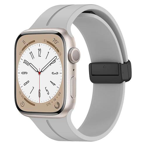 Microsonic Apple Watch Ultra 3 Kordon Ribbon Line Gri