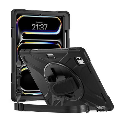 Microsonic Apple iPad Pro 13 2025 Kılıf (A3360-A3361) Heavy Defender Siyah