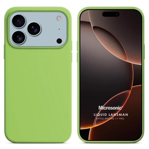 Microsonic Apple iPhone 17 Pro Kılıf Liquid Lansman Silikon Açık Yeşil