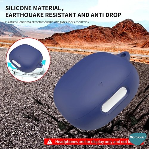 Microsonic Anker Soundcore Liberty 4 Pro Kılıf Askılı Mat Silikon Beyaz