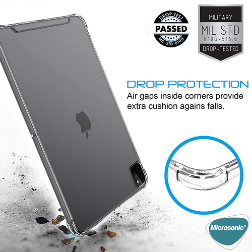 Microsonic Apple iPad Pro 13 2025 Kılıf (A3360-A3361) Shock Absorbing Şeffaf