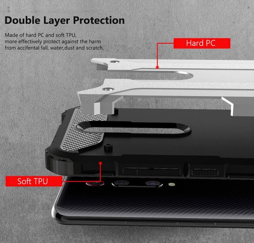 Microsonic Xiaomi Redmi K20 Kılıf Rugged Armor Gold