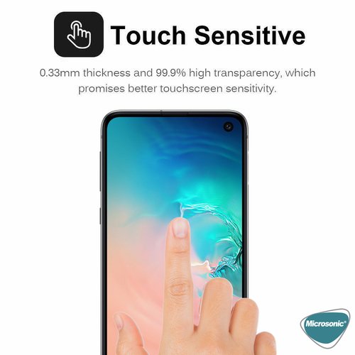 Microsonic Samsung Galaxy S10e Privacy 5D Gizlilik Filtreli Cam Ekran Koruyucu Siyah