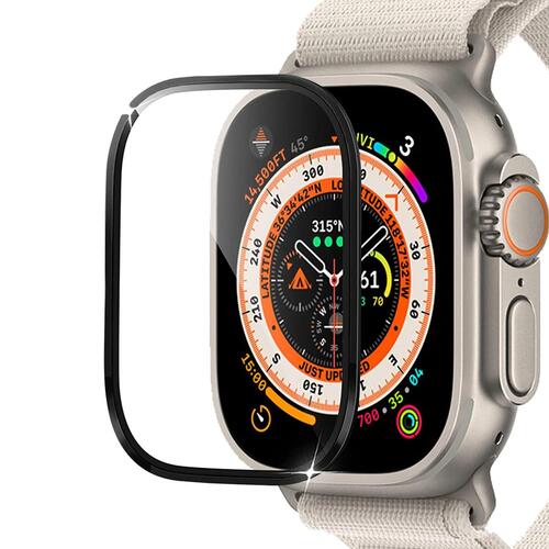 Microsonic Apple Watch Ultra 3 Tam Kaplayan Cam Ekran Koruyucu V2 Siyah