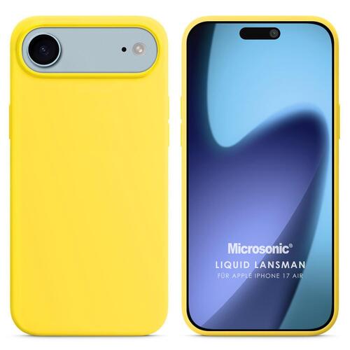 Microsonic Apple iPhone 17 Air Kılıf Liquid Lansman Silikon Sarı
