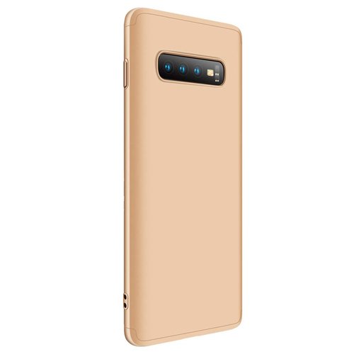 Microsonic Samsung Galaxy S10 Kılıf Double Dip 360 Protective Gold