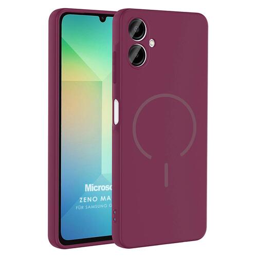 Microsonic Samsung Galaxy A07 Kılıf Zeno MagSafe Mürdüm