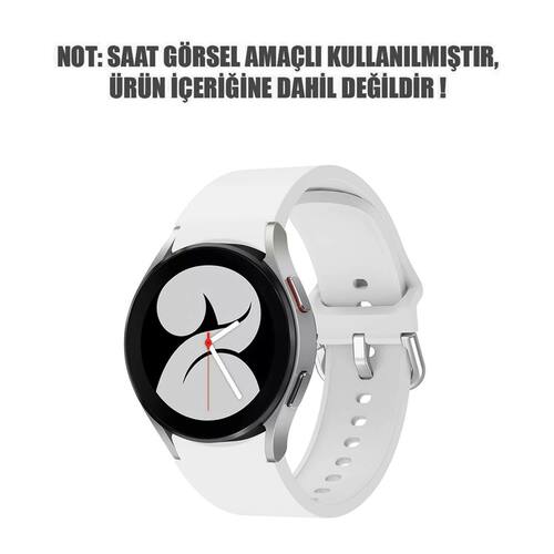 Microsonic Samsung Galaxy Watch 4 Classic 42mm Kordon Solid Silicone Band Beyaz