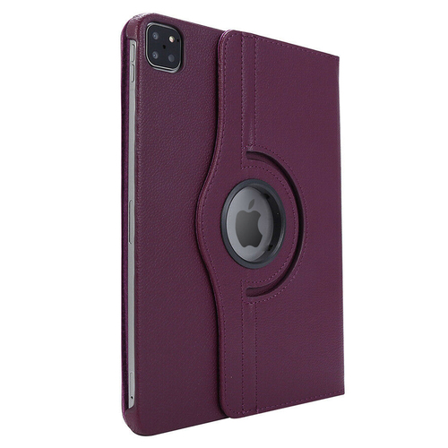 Microsonic Apple iPad Pro 11 2025 Kılıf (A3357-A3358) 360 Rotating Stand Deri Mor